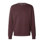 Bordeaux Ronde Hals Sweatshirt - Sharpe Boss , Red , Heren