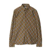 Geruite Casual Overhemd Burberry , Brown , Heren