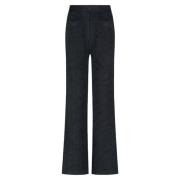 Stretch Tweed Broek Tramontana , Black , Dames