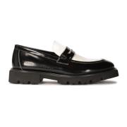 Slip-on tweekleurige lakleren loafers Kazar Studio , Black , Heren