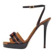 Pre-owned Leather sandals Fendi Vintage , Brown , Dames