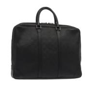 Pre-owned Leather briefcases Louis Vuitton Vintage , Black , Dames