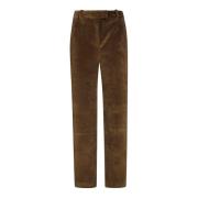 Fluweel Straight Leg Broek Circolo 1901 , Beige , Dames