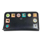 Pre-owned Leather wallets Fendi Vintage , Black , Dames