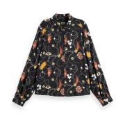 Gedrukte Ballonmouw Blouse Scotch & Soda , Multicolor , Dames