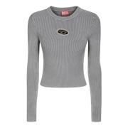 Lange Mouw Logo T-shirt M-valary Diesel , Gray , Dames