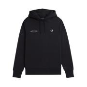 Stijlvolle Sweatshirt voor Mannen Fred Perry , Black , Heren