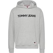 Vintage Gewassen Hoodie Sweater Tommy Jeans , Gray , Heren