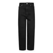 Sterren Straight Denim Jeans Ganni , Black , Dames