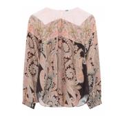 Gedrukte blouse met pofmouwen Gustav , Multicolor , Dames