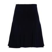 Navy Blue Stretch-Jersey Rok Norma Kamali , Blue , Dames