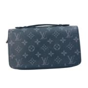 Pre-owned Canvas wallets Louis Vuitton Vintage , Black , Heren