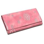 Pre-owned Leather wallets Cartier Vintage , Pink , Dames