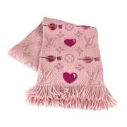 Pre-owned Wool scarves Louis Vuitton Vintage , Pink , Dames