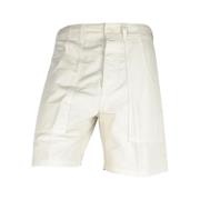 Witte Katoenen Knoop Shorts Don The Fuller , White , Heren