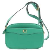 Pre-owned Leather shoulder-bags Coach Pre-owned , Green , Dames