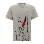 Casual Katoenen T-Shirt Comme des Garçons , Gray , Heren