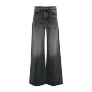 Grijze Ditcher Wide Leg Jeans Mother , Gray , Dames