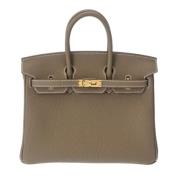 Pre-owned Leather handbags Hermès Vintage , Gray , Dames