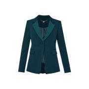 Groene Slim Fit Blazer Elegant Stof Liu Jo , Green , Dames