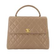 Pre-owned Leather chanel-bags Chanel Vintage , Brown , Dames