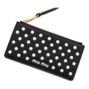 Pre-owned Leather wallets Miu Miu Pre-owned , Black , Dames