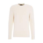 Round-neck Knitwear Roberto Collina , White , Heren