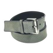 Pre-owned Leather belts Louis Vuitton Vintage , Gray , Heren