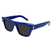 Klassieke Zwarte Leren Schoudertas Saint Laurent , Blue , Unisex