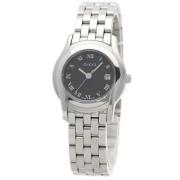 Pre-owned Stainless Steel watches Gucci Vintage , Black , Dames