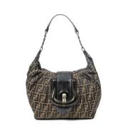 Pre-owned Canvas shoulder-bags Fendi Vintage , Brown , Dames