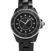 Pre-owned Stainless Steel watches Chanel Vintage , Black , Heren