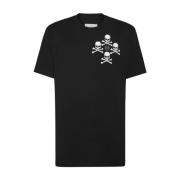 Casual Heren T-shirt met Uniek Design Philipp Plein , Black , Heren