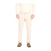 Slim Fit Gabardine Chino's Stucco Kleur Mason's , Beige , Heren