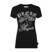 Uniek dames T-shirt met stijl Philipp Plein , Black , Dames