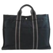 Pre-owned Canvas handbags Hermès Vintage , Black , Dames