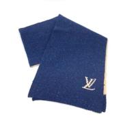 Pre-owned Fabric scarves Louis Vuitton Vintage , Blue , Dames