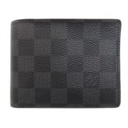 Pre-owned Canvas wallets Louis Vuitton Vintage , Black , Dames