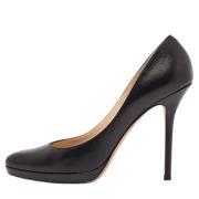 Pre-owned Leather heels Jimmy Choo Pre-owned , Black , Dames