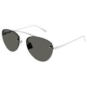 Klassieke Leren Schoudertas Saint Laurent , Gray , Unisex