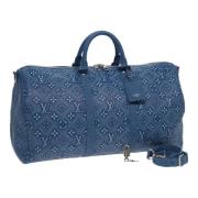 Pre-owned Canvas handbags Louis Vuitton Vintage , Blue , Dames