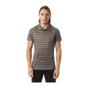 Gestreept Print Korte Mouw Polo Shirt Byblos , Gray , Heren