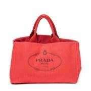 Pre-owned Canvas handbags Prada Vintage , Red , Dames