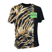 Katoenen T-shirt met korte mouwen en allover logoprint Just Cavalli , ...