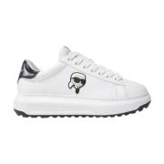 Witte leren sneakers Kapri Lug Karl Lagerfeld , White , Heren