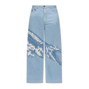 Jeans met logo Lacoste , Blue , Heren