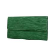 Pre-owned Fabric wallets Louis Vuitton Vintage , Green , Dames