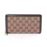 Pre-owned Canvas wallets Gucci Vintage , Beige , Dames