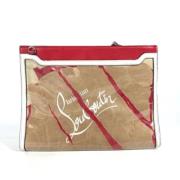 Pre-owned Fabric clutches Christian Louboutin Pre-owned , Beige , Here...