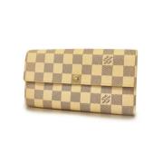 Pre-owned Fabric wallets Louis Vuitton Vintage , Beige , Dames